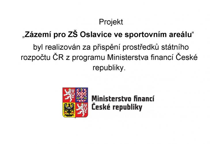 Zázemí pro ZŠ Oslavice ve sportovním areálu