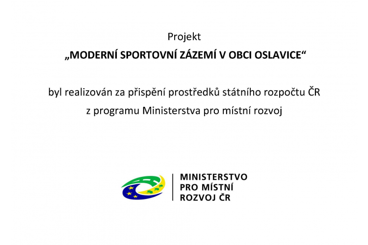 Moderní sportovní zázemí