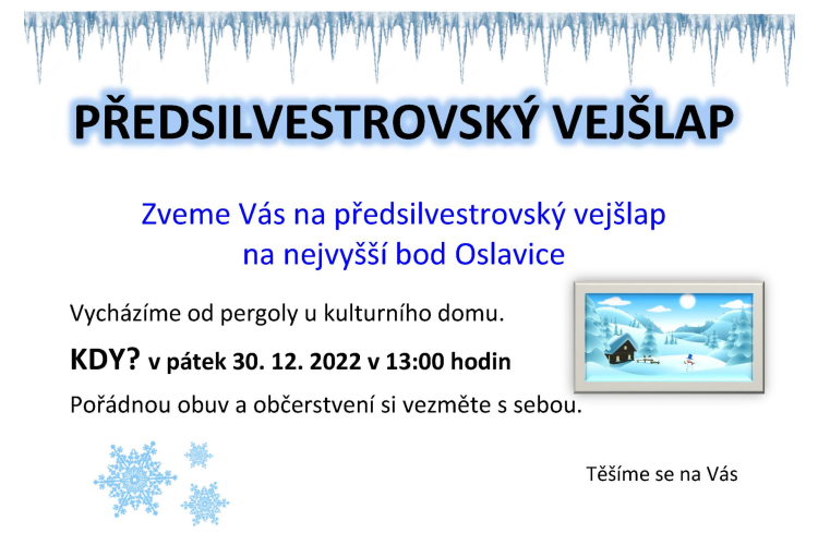 Předsilvestrovský vejšlap 2022 - 30. 12.