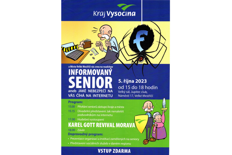 Informovaný senior 5. října 2023 od 15:00 v Jupiterclubu